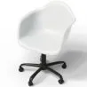 Silla De Oficina Con Reposabrazos - Silla De Escritorio Con Ruedas - Weston Estructura Negra image 7
