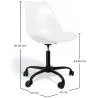 Silla De Oficina con Ruedas- Silla De Escritorio Giratoria - Tulip Estructura Negra image 7