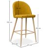 Taburete Tapizado en Tela - Diseño Escandinavo  - 66cm - Evelyne  image 7