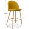 Taburete Tapizado en Tela - Diseño Escandinavo  - 66cm - Evelyne  image 7
