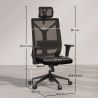 Silla de Oficina Ergonomica con Ruedas y Reposabrazos - Pebbles image 7