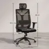 Silla de Oficina Ergonomica con Ruedas y Reposabrazos - Pebbles image 7