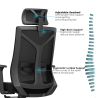 Silla de Oficina Ergonomica con Ruedas y Reposabrazos - Pebbles image 7