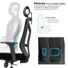Silla de Oficina Ergonomica con Ruedas y Reposabrazos - Pebbles image 7
