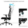 Silla de Oficina Ergonomica con Ruedas y Reposabrazos - Pebbles image 7