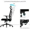 Silla de Oficina Ergonomica con Ruedas y Reposabrazos - Pebbles image 7