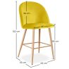 Taburete Tapizado en Terciopelo - Diseño Escandinavo - 66cm - Evelyne image 7