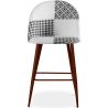 Taburete Tapizado en Patchwork - Estilo Escandinavo - Blanco y Negro - 66cm - Evelyne  image 7