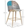 Taburete Tapizado en Patchwork - Estilo Escandinavo - 66cm - Evelyne  image 7