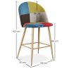 Taburete Tapizado en Patchwork - Estilo Escandinavo - 66cm - Evelyne  image 7
