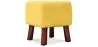 Reposapiés Cuadrado - Tapizado en Lino - Madera - Nor image 7