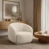Sillón Tapizado en Tela Bouclé - Diseño Curvo - Drisela image 7