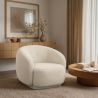 Sillón Tapizado en Tela Bouclé - Diseño Curvo - Drisela image 7