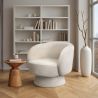 Sillón Tapizado en Tela Bouclé - Diseño Curvo - Dresa image 7