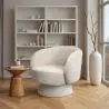 Sillón Tapizado en Tela Bouclé - Diseño Curvo - Dresa image 7