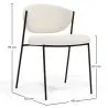Silla de comedor - Tapizada en Tela Bouclé - Metal negro - Seda image 7