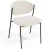 Silla de comedor - Tapizada en Tela Bouclé - Metal negro - Seda image 7