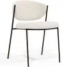 Silla de comedor - Tapizada en Tela Bouclé - Metal negro - Seda image 7
