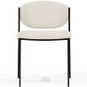 Silla de comedor - Tapizada en Tela Bouclé - Metal negro - Seda image 7