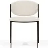 Silla de comedor - Tapizada en Tela Bouclé - Metal negro - Seda image 7