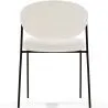 Silla de comedor - Tapizada en Tela Bouclé - Metal negro - Seda image 7