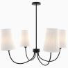 Lampara de Techo Chandelier Negra con 4 Pantallas - Dixiu image 7
