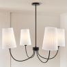 Lampara de Techo Chandelier Negra con 4 Pantallas - Dixiu image 7