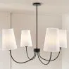 Lampara de Techo Chandelier Negra con 4 Pantallas - Dixiu image 7