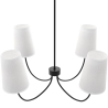 Lampara de Techo Chandelier Negra con 4 Pantallas - Dixiu image 7