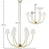 Lampara de Techo Chandelier Dorada con 6 Pantallas - Arena image 7