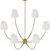 Lampara de Techo Chandelier Dorada con 6 Pantallas - Arena image 7