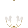 Lampara de Techo Chandelier Dorada con 6 Pantallas - Arena image 7