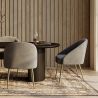 Sillón de Diseño - Tapizado en Terciopelo - Pata dorada - Wasda image 7