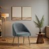 Sillón de Diseño - Tapizado en Terciopelo - Pata dorada - Wasda image 7