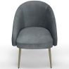 Sillón de Diseño - Tapizado en Terciopelo - Pata dorada - Wasda image 7