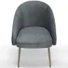 Sillón de Diseño - Tapizado en Terciopelo - Pata dorada - Wasda image 7