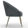 Sillón de Diseño - Tapizado en Terciopelo - Pata dorada - Wasda image 7