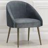 Sillón de Diseño - Tapizado en Terciopelo - Pata dorada - Wasda image 7
