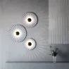 Lámpara Aplique de Pared Flor en Metal Blanco y Dorado - 40CM image 7