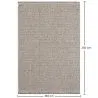 Alfombra Grande de Diseño Contemporáneo y Moderno - Beige (160x230cm) - Deras image 7