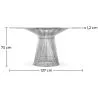 Mesa de Comedor Redonda - Cristal y Metal - Barrel image 7