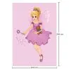 Alfombra Grande Infantil con Diseño de Hadas - Rosa (290x200 cm) - Oya image 7