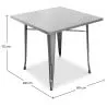 Mesa de Comedor Cuadrada - Diseño Industrial - Stylix image 7