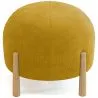 Puff Redondo Tapizado en Pana con Patas en Madera Natural - Marrakesh image 7