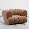 Sillón Tapizado en Terciopelo - Estilo Moderno - Curvo Velvet image 7