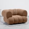 Sillón Tapizado en Terciopelo - Estilo Moderno - Curvo Velvet image 7