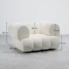 Sillón Tapizado en Tela Bouclé - Estilo Moderno - Curvo Teddy image 7