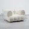 Sillón Tapizado en Tela Bouclé - Estilo Moderno - Curvo Teddy image 7