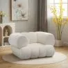 Sillón Tapizado en Tela Bouclé - Estilo Moderno - Curvo Teddy image 7