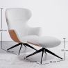 Sillón de Diseño Tapizado Estilo Contemporáneo con Reposapiés - Derta image 7